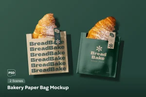 Bakery Paper Bag Mockup